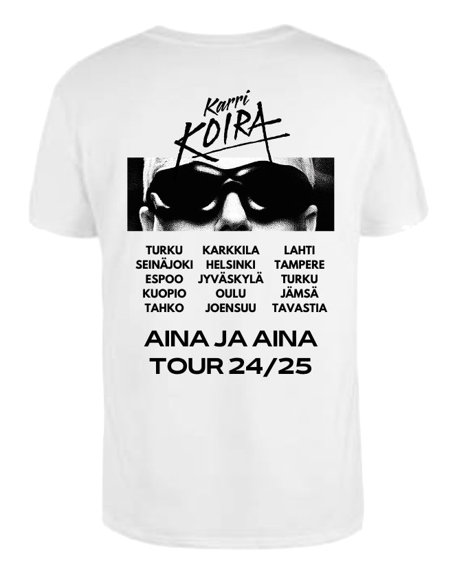 BACK IN STOCK! '25 edition KIERTUEPAITA AINA JA AINA valkoinen